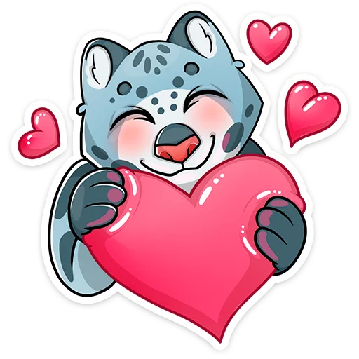 💕 Стикер «Cat tenderness» для Telegram