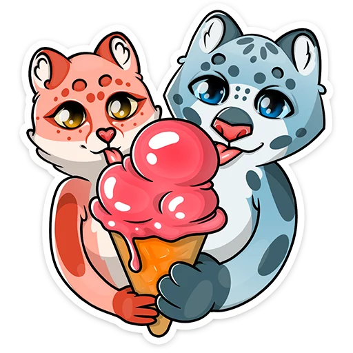 🍦 Стикер «Cat tenderness» для Telegram