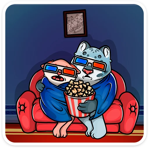 🍿 Стикер «Cat tenderness» для Telegram