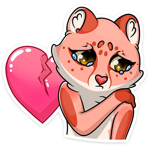 💔 Стикер «Cat tenderness» для Telegram