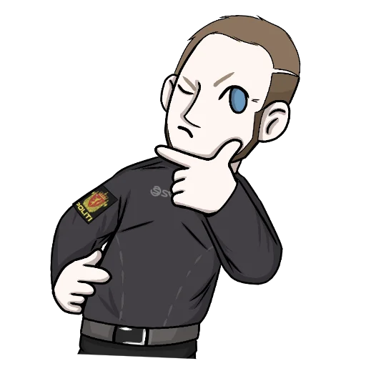 😓 Стикер «Anders Breivik SS» для Telegram