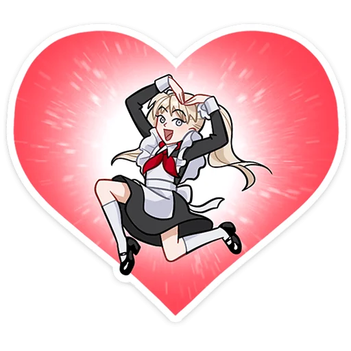 ❤ Стикер «Анечка без надписей» для Telegram