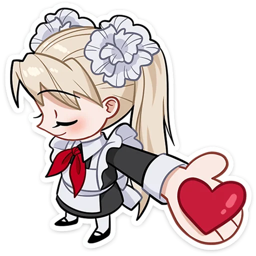 ❤ Стикер «Анечка без надписей» для Telegram