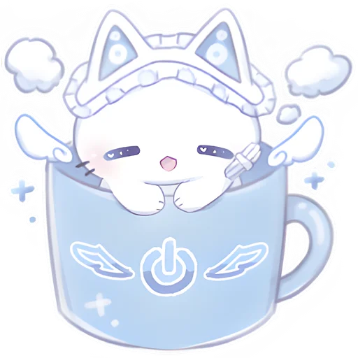 ☕ Стикер «Ангел Чиронеко» для Telegram