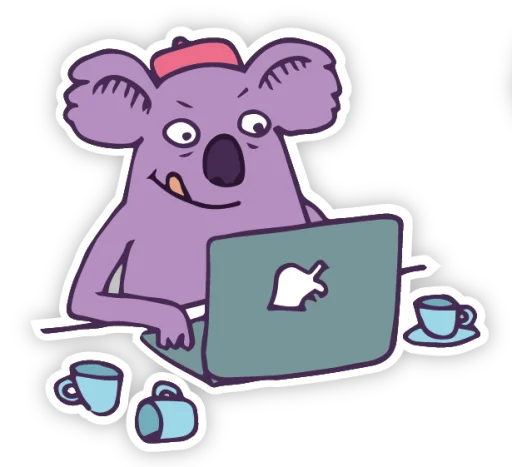 💻 Стикер «Коала Анжела» для Telegram