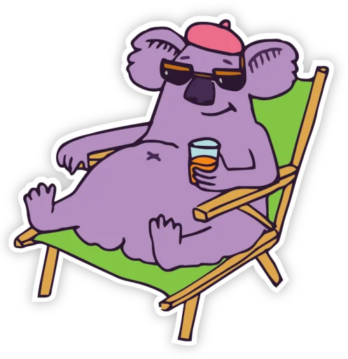 🍹 Стикер «Коала Анжела» для Telegram