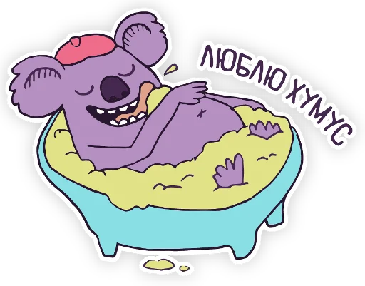 🍵 Стикер «Коала Анжела» для Telegram