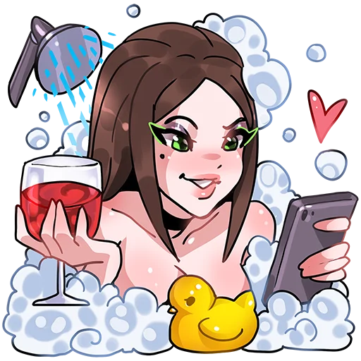 🛁 Стикер «Angelina» для Telegram