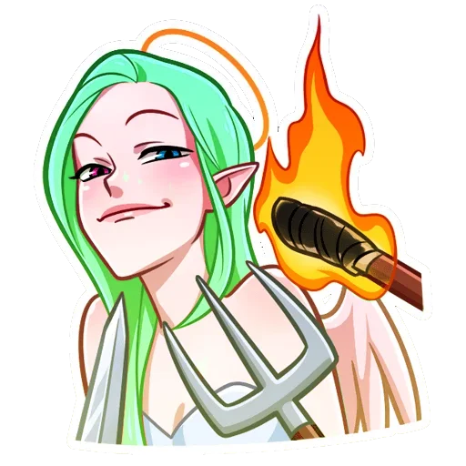 😑 Стикер «Ангел Николь» для Telegram