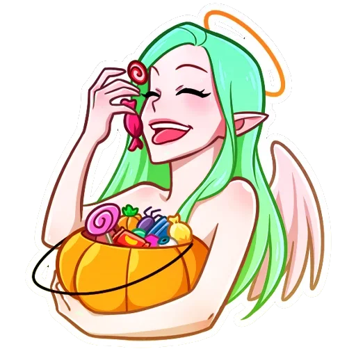 🎃 Стикер «Ангел Николь» для Telegram