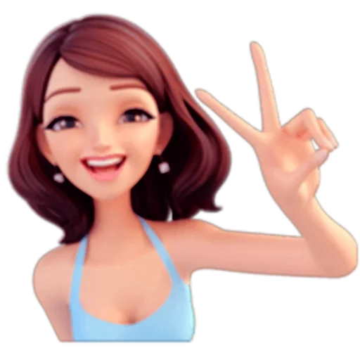 Стикерпак Brunette для Telegram — скачать
