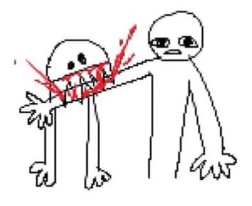 😶 Стикер «Злі корейскі реакшнпікі та інше» для Telegram