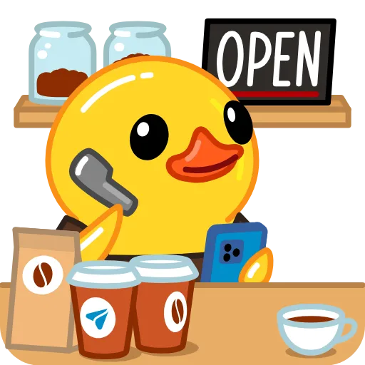 📞 Стикер «Duck Tails» для Telegram