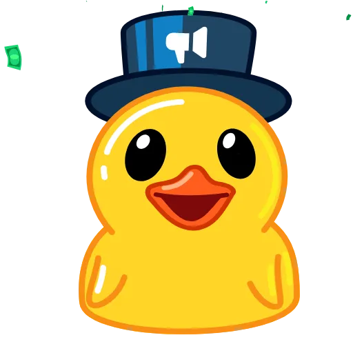 🤑 Стикер «Duck Tails» для Telegram