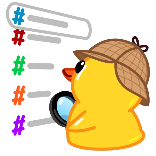 🔎 Стикер «Duck Tails» для Telegram