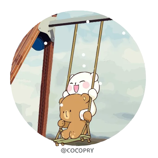 ❤ Стикер «Animated Milk and Mocha Bears» для Telegram