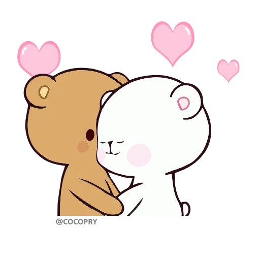 🥰 Стикер «Animated Milk and Mocha Bears» для Telegram