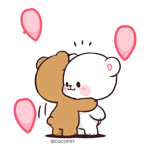 🥰 Стикер «Animated Milk and Mocha Bears» для Telegram