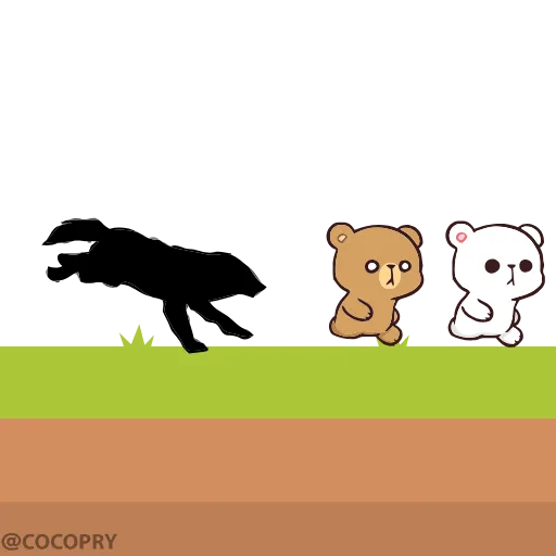 😱 Стикер «Animated Milk and Mocha Bears» для Telegram