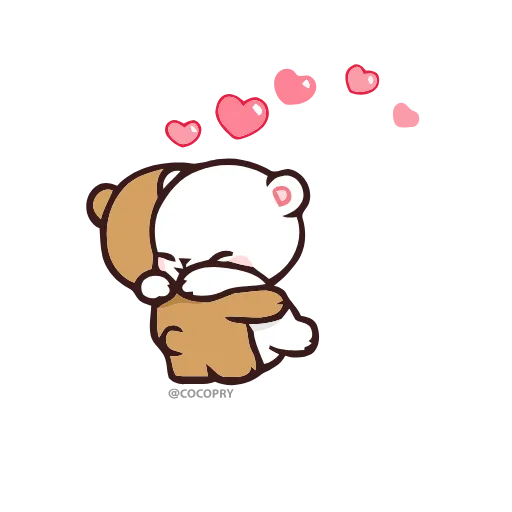 🤗 Стикер «Animated Milk and Mocha Bears» для Telegram