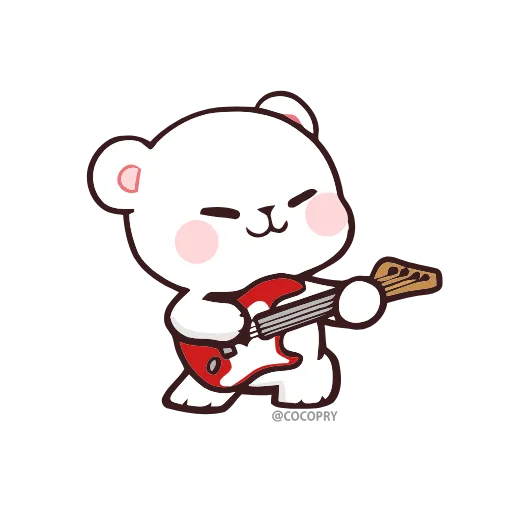 🎸 Стикер «Animated Milk and Mocha Bears» для Telegram