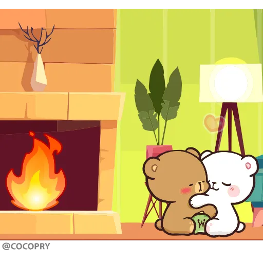 🤗 Стикер «Animated Milk and Mocha Bears» для Telegram