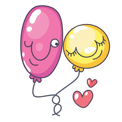🥰 Стикер «Шарики» для Telegram