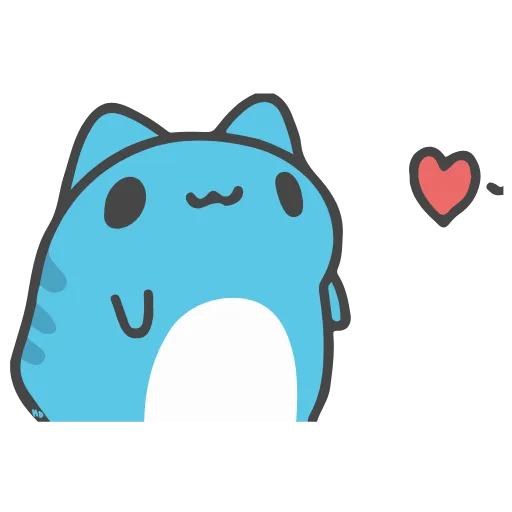 🥏 Стикер «Animated Blue Cat» для Telegram