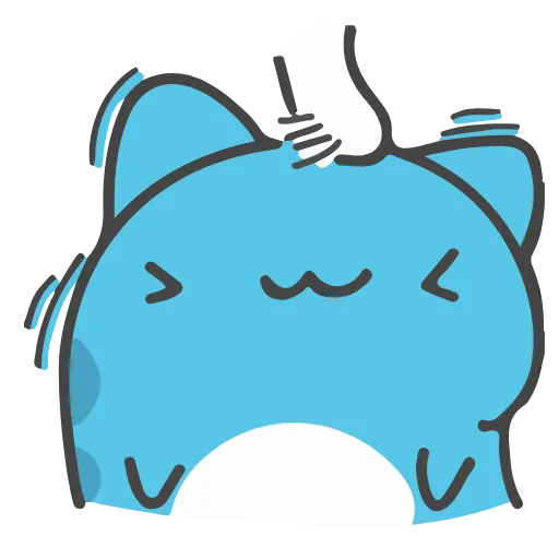 🥏 Стикер «Animated Blue Cat» для Telegram