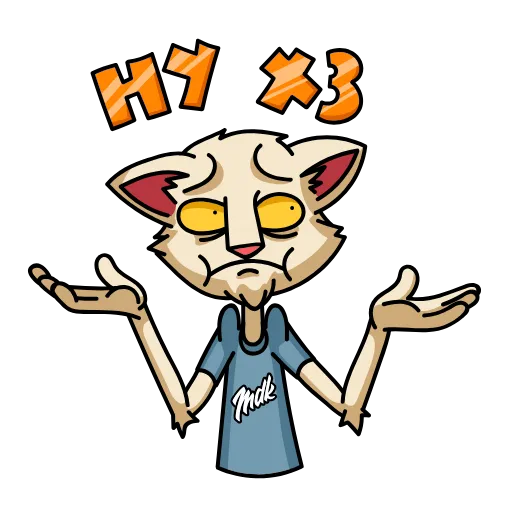 🤷‍♂️ Стикер «MDK Мудакотик» для Telegram