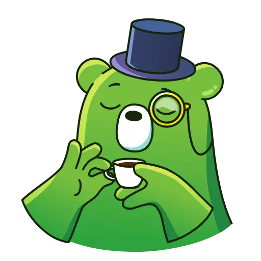 🧐 Стикер «Midori Kuma» для Telegram