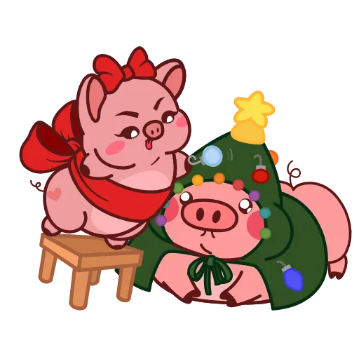 🎄 Стикер «Pig Valera» для Telegram