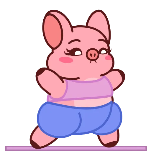 🧘‍♀️ Стикер «Pig Valera» для Telegram