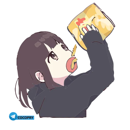 😇 Стикер «Anime Animated Girl» для Telegram