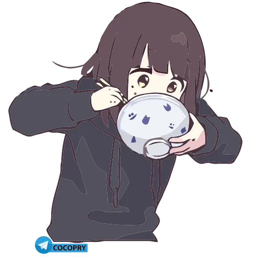 😇 Стикер «Anime Animated Girl» для Telegram