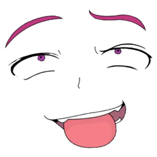 🤪 Стикер «Anime face» для Telegram