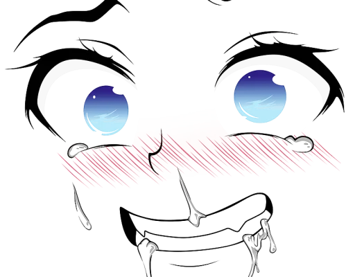 😬 Стикер «Anime face» для Telegram
