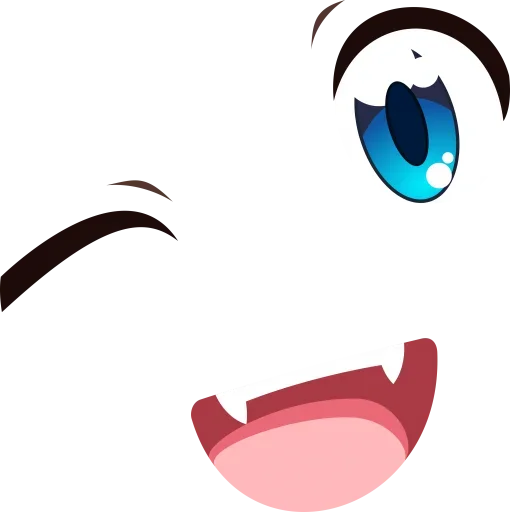 😉 Стикер «Anime face» для Telegram