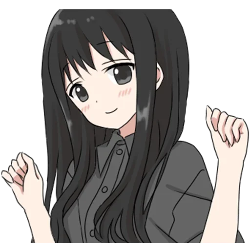 😃 Стикер «girl with long black hair» для Telegram