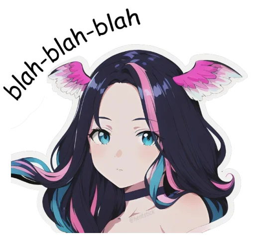 😡 Стикер «Lola chan» для Telegram