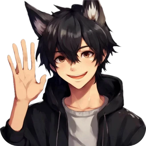 Стикерпак Anime Boy wolf для Telegram — скачать