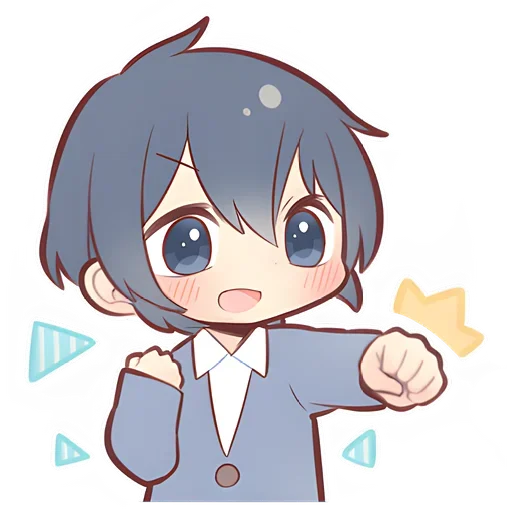 👊 Стикер «Anime boy and girl» для Telegram