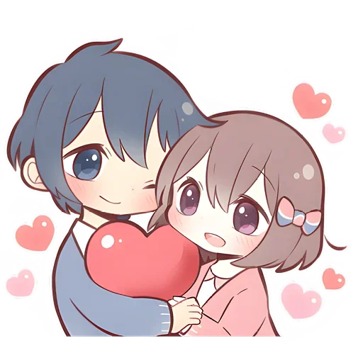 Стикерпак Anime boy and girl для Telegram — скачать