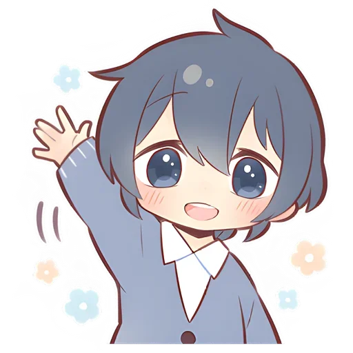 👋 Стикер «Anime boy and girl» для Telegram