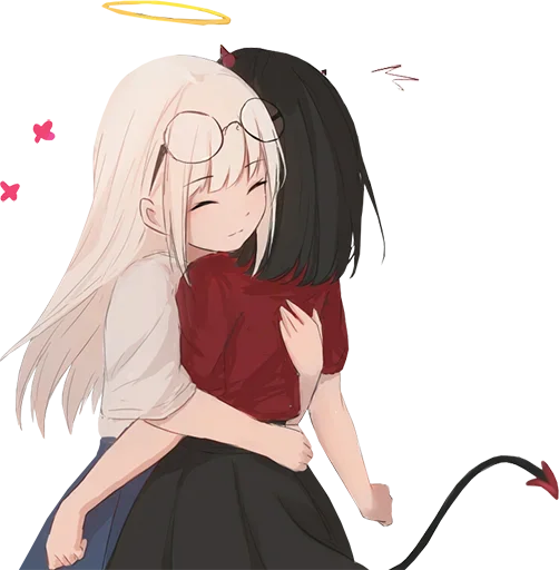 ❤️ Стикер «Anime Hugs, Kisses & Random» для Telegram