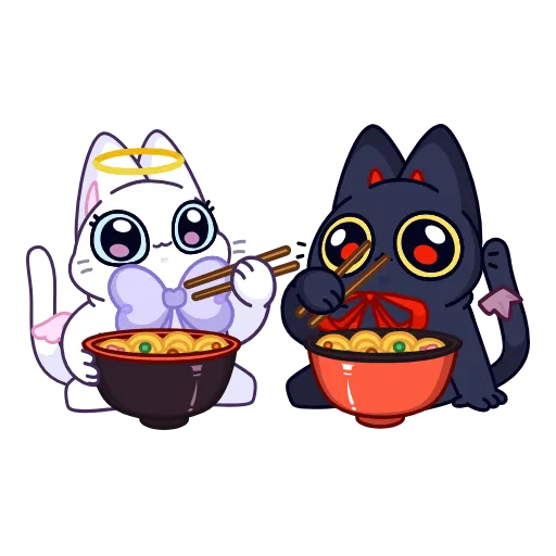 🍜 Эмодзи «Аннет и Сейлем из ВК» для Telegram