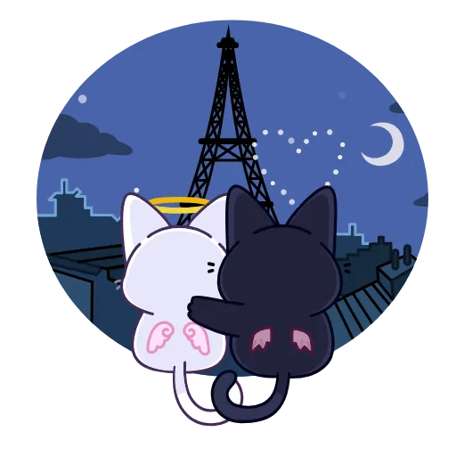 🇫🇷 Эмодзи «Анимированный набор эмоджи с Аннет и Сейлем из ВК» для Telegram