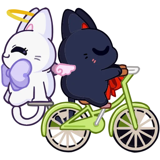 🚲 Эмодзи «Анимированный набор эмоджи с Аннет и Сейлем из ВК» для Telegram