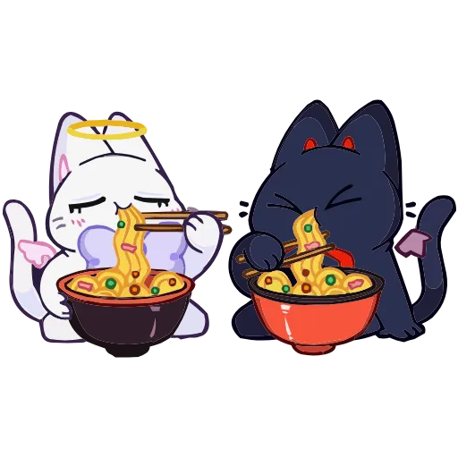 🍜 Эмодзи «Анимированный набор эмоджи с Аннет и Сейлем из ВК» для Telegram