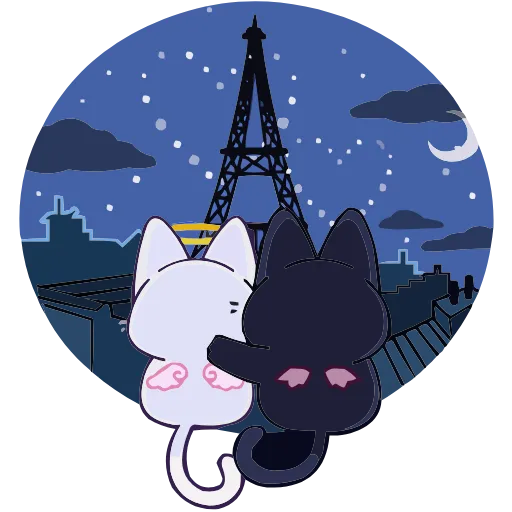 🇫🇷 Стикер «Аннет и Сейлем» для Telegram